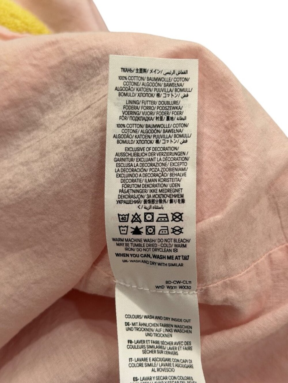 Mini Boden Girls 10-11 Yrs Remy Dress Sleeveless Pink Boucle Fruit Cotton Button - Picture 6 of 6